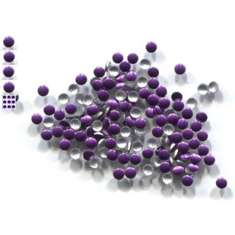 Round Smooth Nailheads 1.5mm  ROYAL‎ PURPLE Hot fix   2 Gross  288 Pieces